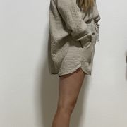 Kurze Musselinbluse „Gerda“